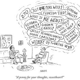 A Penny For Your Thoughts by David Sipress