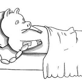 A Pig Is Hooked Up To An Iv Shaped Like Sausages by Trevor Hoey