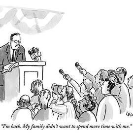 A Politician Addresses A Press Conference by Robert Leighton