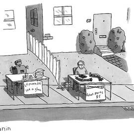 A Robot And A Boy Have Stands Set Up Next To Each by Zachary Kanin