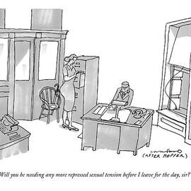 A Secretary Says To Her Boss In An Edward Hopper by Michael Crawford