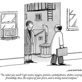 A Seedy Looking Man Speaks From An Alley by Joe Dator