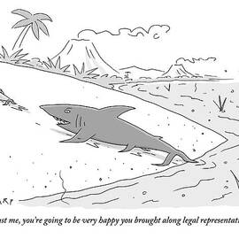 A Shark Speaks To A Fish As It Follows The Fish by Kim Warp