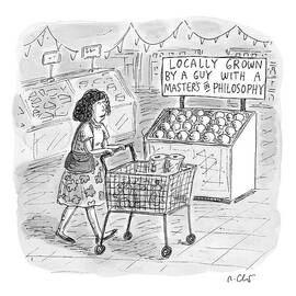 A Sign For Produce In A Grocery Store Reads by Roz Chast