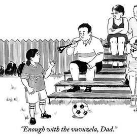 A Soccer-playing Little Girl Chastises Her Father by Emily Flake