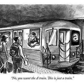 A Subway Conductor Drives A Train Marked by Corey Pandolph