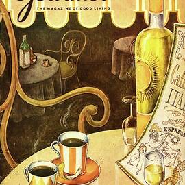 A Table At An Italian Cafe by Hilary Knight