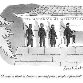 A Tiptoeing Ninja Speaks To The Other Ninjas by David Borchart