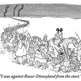 A Trail Of People And Disney Characters March by Paul Noth