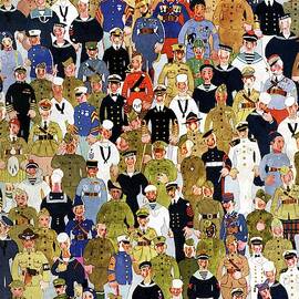 A Vanity Fair Cover Of Military Personnel by Artist Unknown