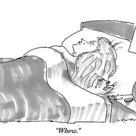 A Very Tiny Man Sighs With Exhausted While Lying by Michael Crawford