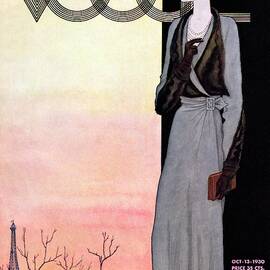 A Vintage Vogue Magazine Cover Of A Wealthy Woman by Georges Lepape