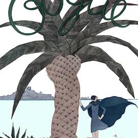 A Vintage Vogue Magazine Cover Of A Woman by Georges Lepape