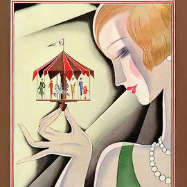 A Vintage Vogue Magazine Cover Of A Woman by William Bolin