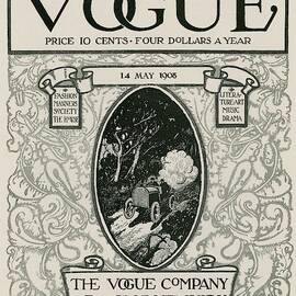 A Vintage Vogue Magazine Cover With A Car by David Peirson
