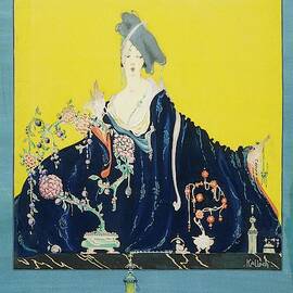 A Vogue Cover Of A Woman At A Dressing Table by Robert Kalloch