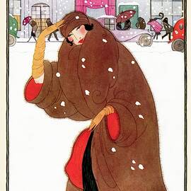 A Vogue Magazine Cover Of A Woman by Helen Dryden