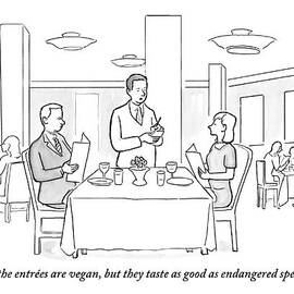 A Waiter Addresses A Couple Who Are Seated by Paul Noth