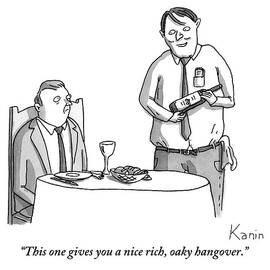 A Waiter Describes The Bottle Of Wine He Holds by Zachary Kanin