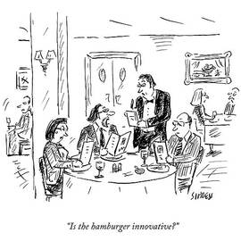 A Waiter Takes Orders At A Restaurant by David Sipress