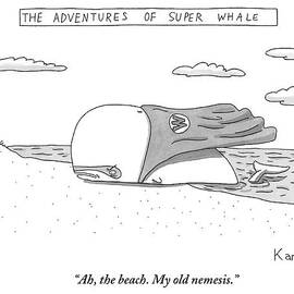 A Whale In A Cape Is Laying On A Beach by Zachary Kanin
