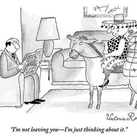 A Wife, Seated Atop A Donkey And Laden by Victoria Roberts