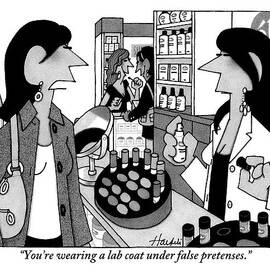 A Woman Addresses A Female Cosmetologist Wearing by William Haefeli