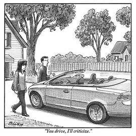 A Woman And Man Are Walking From Their House by Harry Bliss