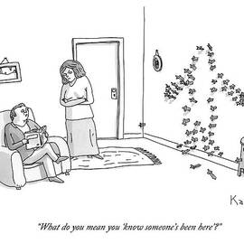 A Woman Confronts Her Husband About Knives Stuck by Zachary Kanin