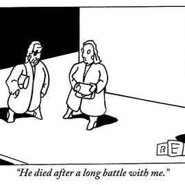 A Woman Discussing Her Deceased Husband by Bruce Eric Kaplan