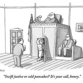 A Woman Dressed In A Bathrobe And Slippers by Zachary Kanin