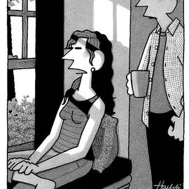 A Woman Gazes Out Of A Window And Speaks by William Haefeli