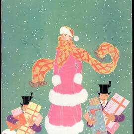 Vogue Cover Featuring A Woman In The Snow by Helen Dryden