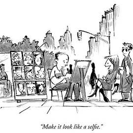 A Woman Is Getting Her Portrait Painted By A Man by Corey Pandolph