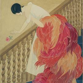 A Woman On A Staircase by George Wolfe Plank