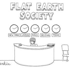 A Woman Sits At A Reception Desk by Charlie Hankin