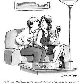 A Woman Speaks To A Man Who Is Whispering by Joe Dator