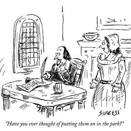 A Woman Speaks To Shakespeare by David Sipress