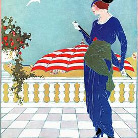 A Woman Standing On A Terrace by Will Hammell