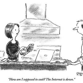 A Woman Stands In The Kitchen Helplessly by Pat Byrnes