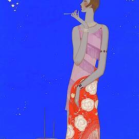 A Woman Wearing A Flapper Dress by Eduardo Garcia Benito