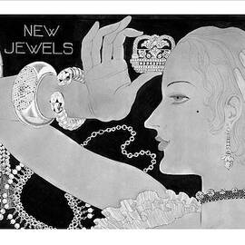 A Woman Wearing Designer Jewelry by Georges Lepape