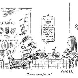 A Woman With Her Arms Crossed Addresses by David Sipress