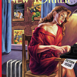 A Woman Works On The Typewriter by Owen Smith