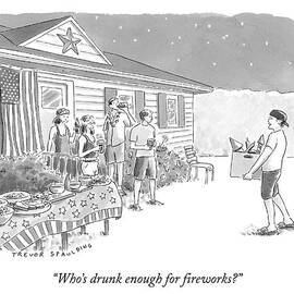 A Young  Man Carries A Box Of Fireworks by Trevor Spaulding