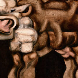 Funny Cow Abstract Art print by Tommervik