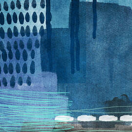 After Rain- Contemporary Abstract Painting  by Linda Woods