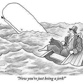 Ahab In A Rowboat by David Borchart