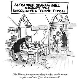 Alexander Graham Bell Invents The Unsolicited by Lee Lorenz