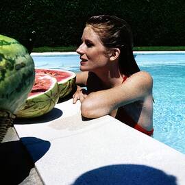 Alexandra Cushing In Her Pool by Horst P. Horst